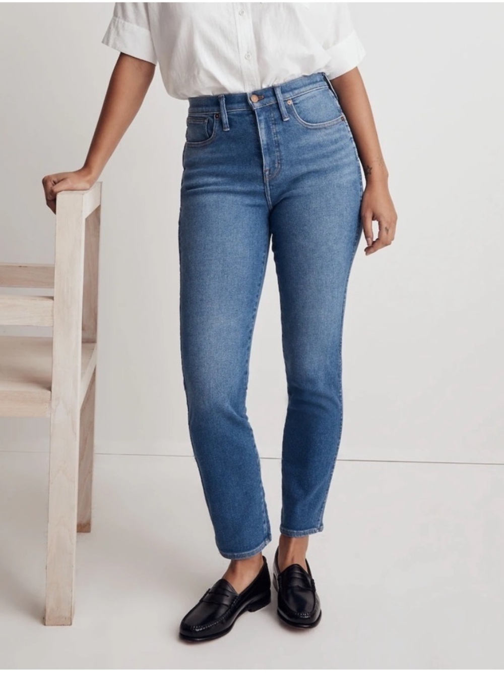 Madewell Curvy Stovepipe Jeans in Leaside Wash SZ 26 2